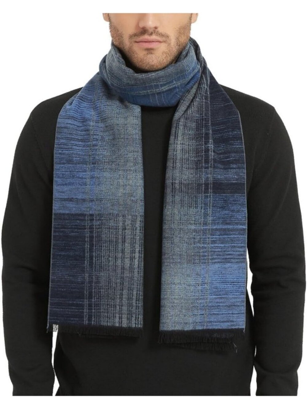 Luxurious Men's Silk Winter Scarf - Soft, Warm, Stylish Accessory for Cold